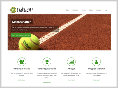 Tennis Club South West Website